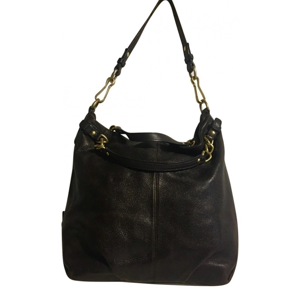Coach vintage brown leather shoulder handbag